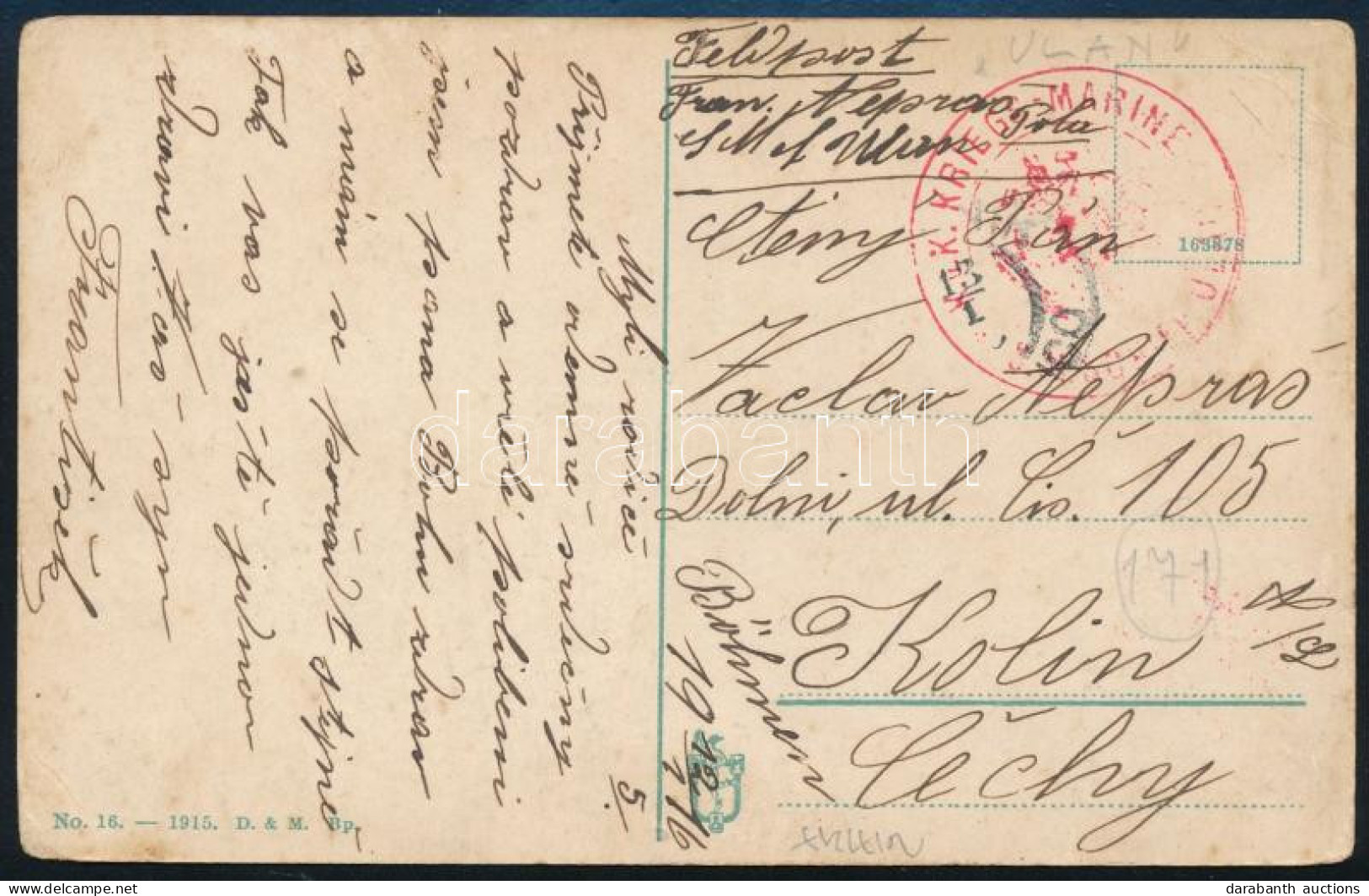 1916 Tábori Posta Képeslap / Field Postcard "S.M.S. ULAN" - Other & Unclassified