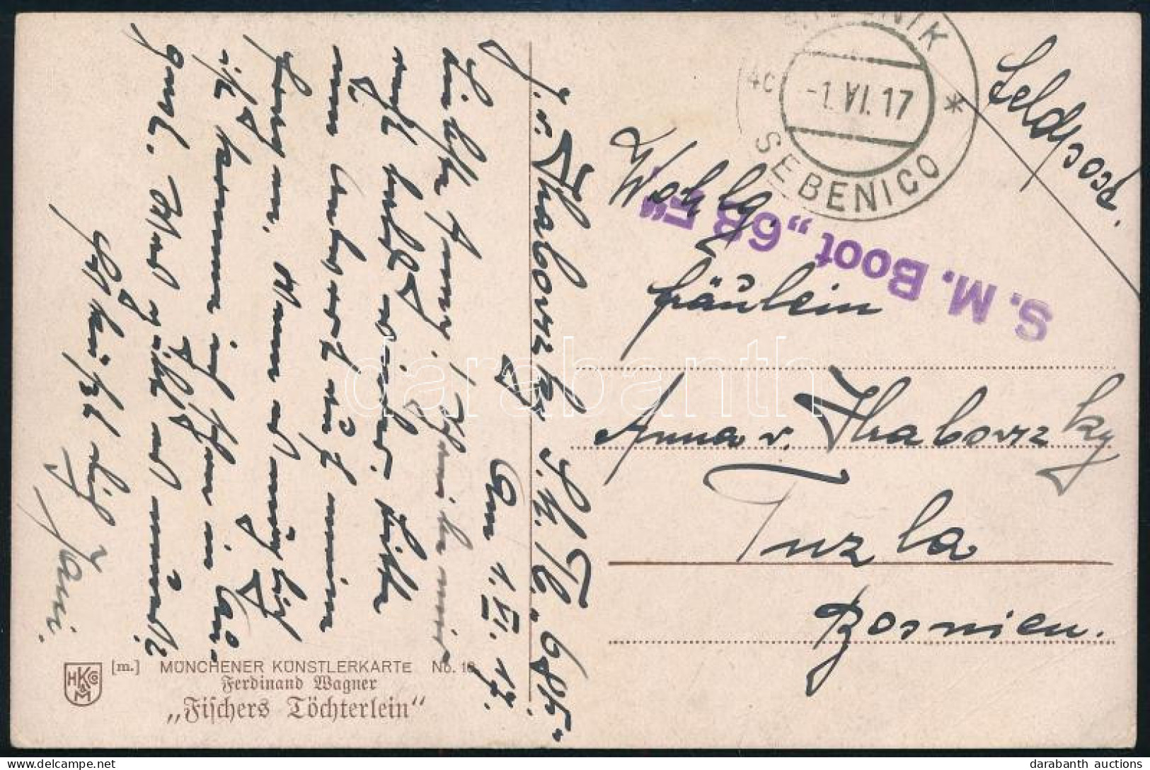 1917 Tábori Posta Képeslap / Field Postcard "S.M. Boot 68 F" - Autres & Non Classés