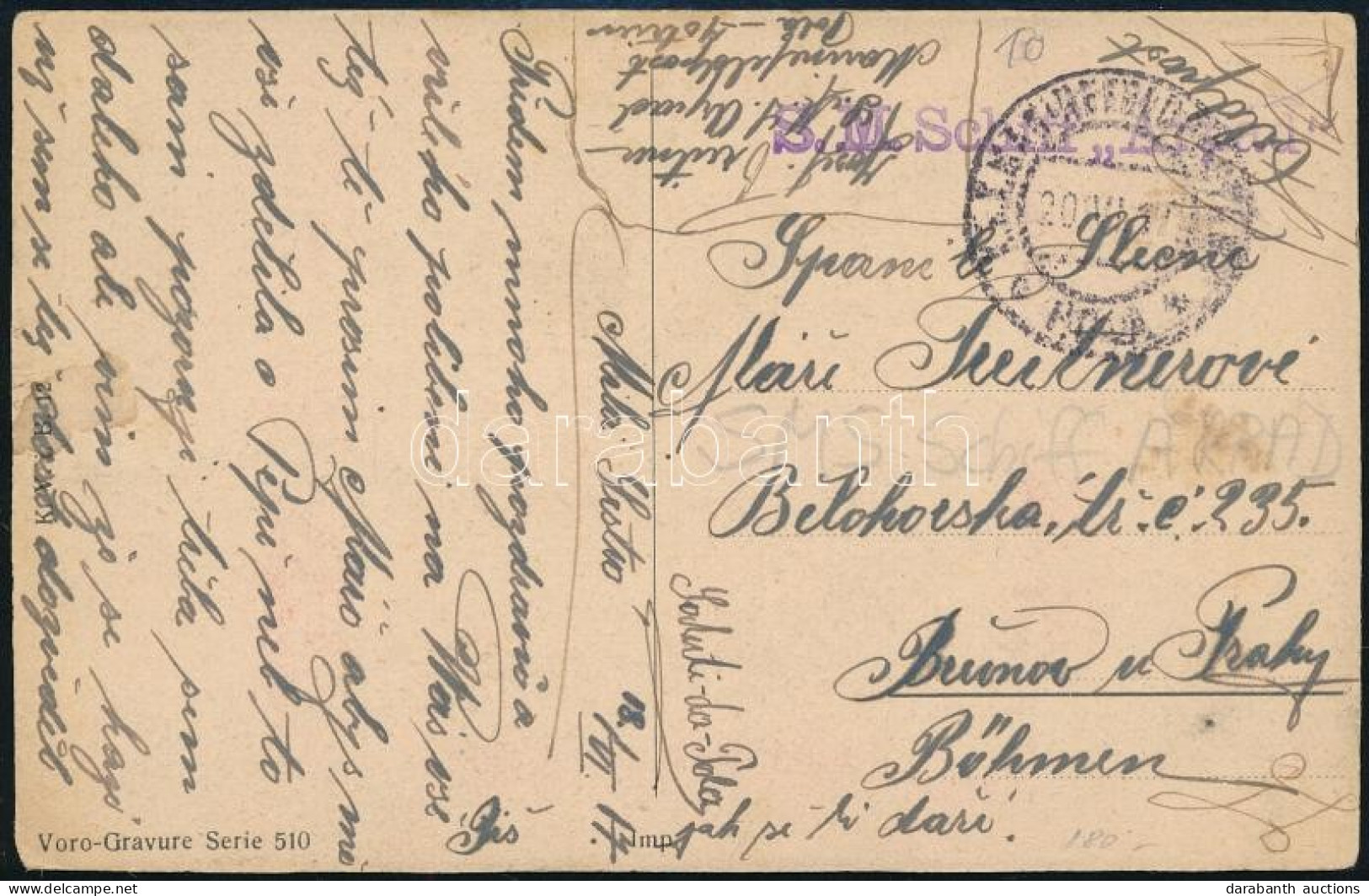 1917 Tábori Posta Képeslap / Field Postcard "S.M.S. Schiff Árpád" - Other & Unclassified