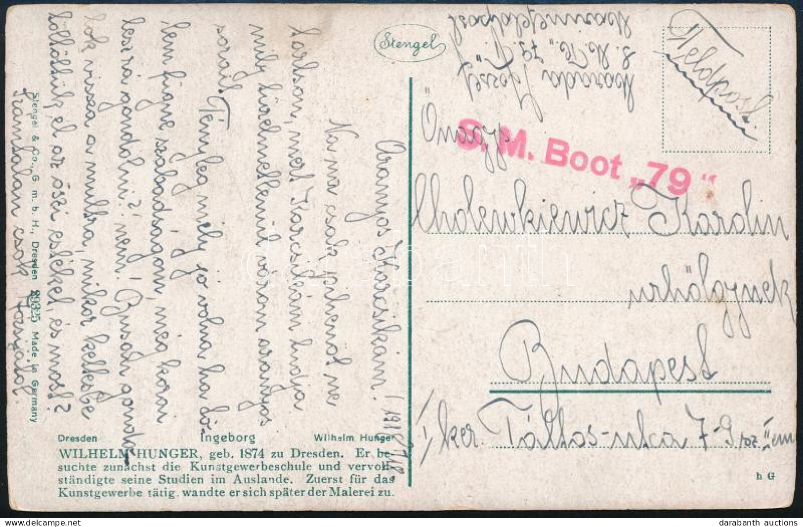 1918 Tábori Posta Képeslap / Field Postcard "S.M. Boot 79." - Autres & Non Classés