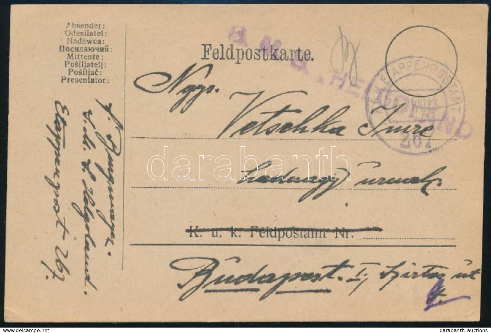 1918 Tábori Posta Levelezőlap / Field Postcard "S.M.S. HELGOLAND" - Other & Unclassified