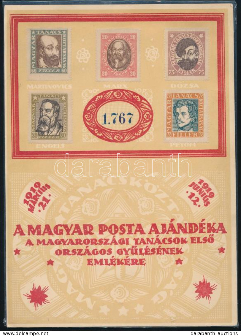 1919 Magyar Tanácsköztársasági Arcképek Emléklap Luxus állapotban / Souvenir Card - Sonstige & Ohne Zuordnung