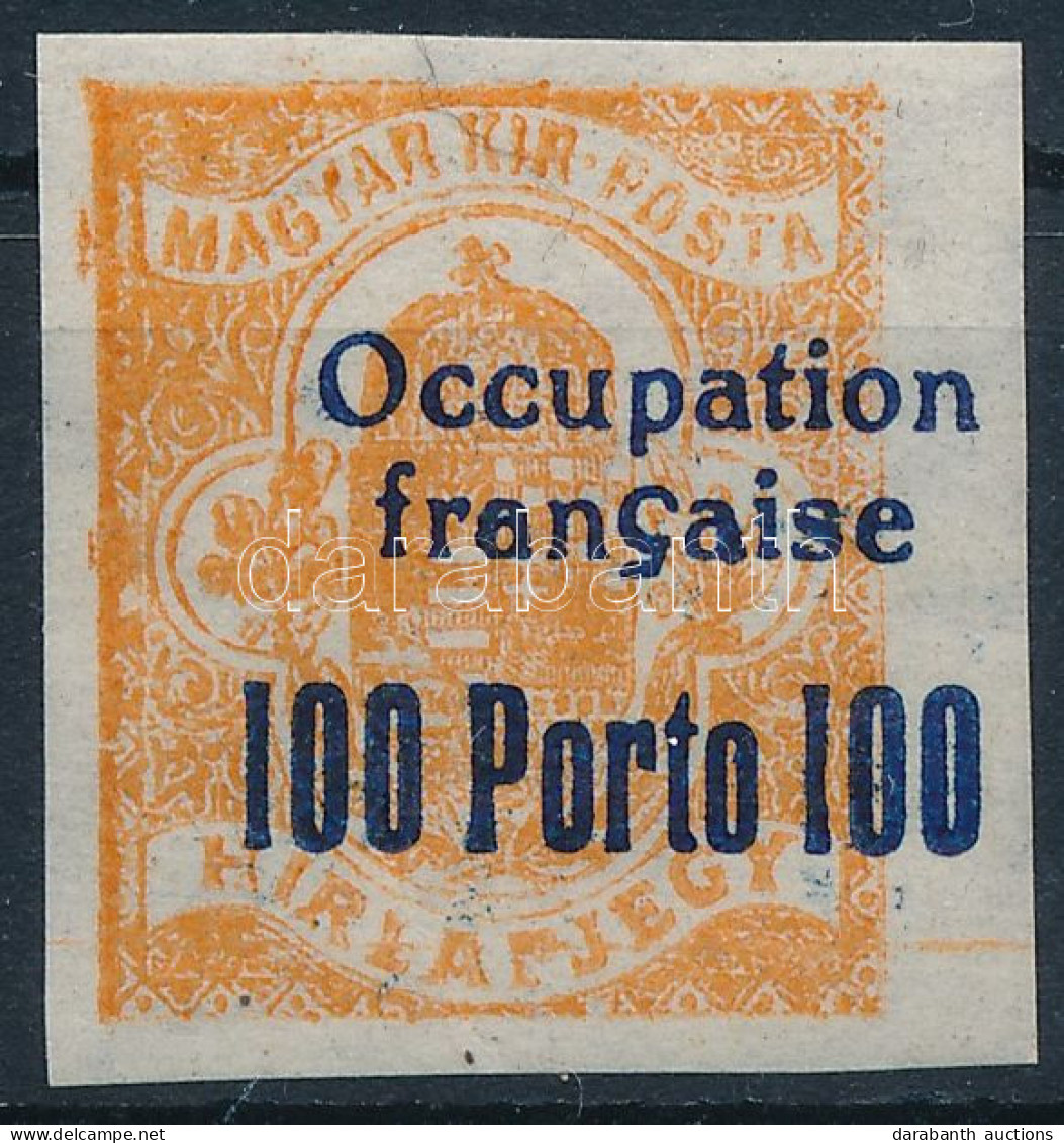 ** Arad 1919 Hírlap/Portó 100f/2f Helyett I00 Tévnyomattal / Mi P 10 With Plate Variet. Signed: Bodor (ránc / Crease) - Autres & Non Classés