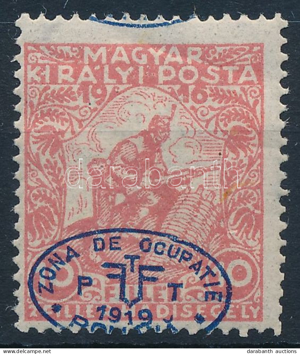 * Debrecen I 1919 Hadisegély 10f Eltolódott Felülnyomással / Mi 11 With Shifted Overprint. Signed: Bodor - Other & Unclassified