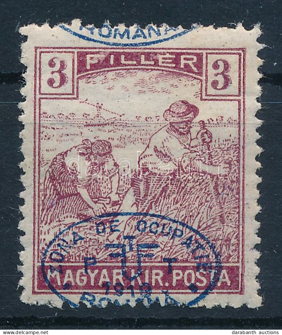 * Debrecen I. 1919 Arató 3f Eltolódott Felülnyomással / Mi 15 With Shifted Overprint. Signed: Bodor (rövid Fogak / Short - Autres & Non Classés