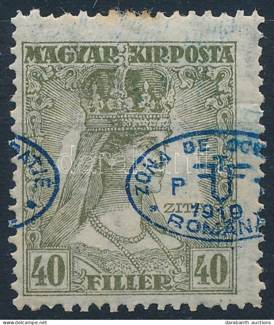 * Debrecen I 1919 Zita 40f Eltolódott Felülnyomással / Mi 41 With Shifted Overprint. Signed: Bodor - Sonstige & Ohne Zuordnung