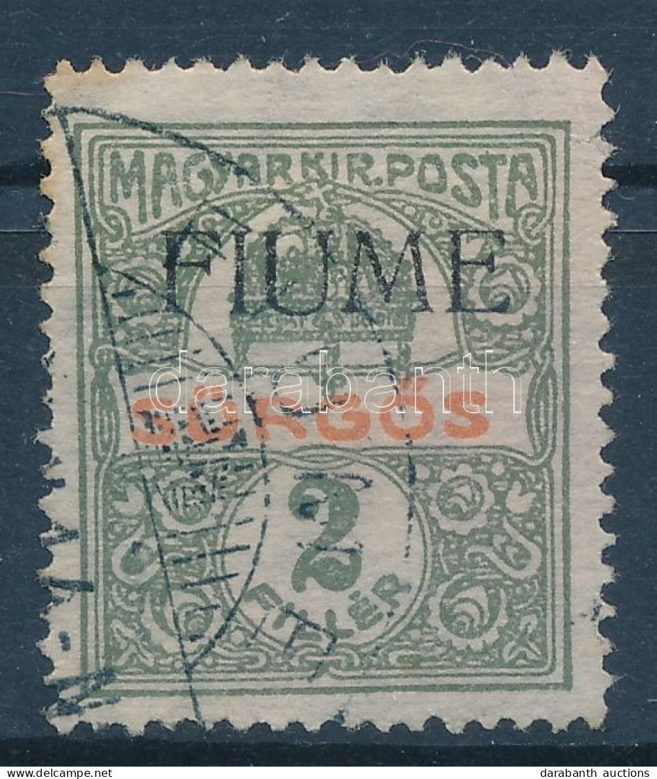 O Fiume 1918 Sürgős / Mi 2 MP I. Signed: Bodor - Autres & Non Classés