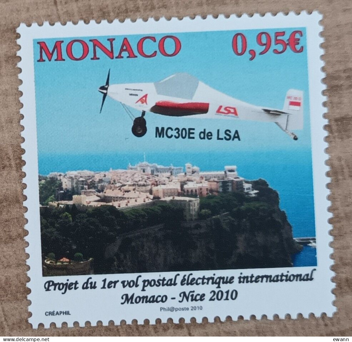 Monaco - YT N°2750 - Projet Du Premier Vol Postal électrique International Monaco Nice - 2010 - Neuf - Unused Stamps