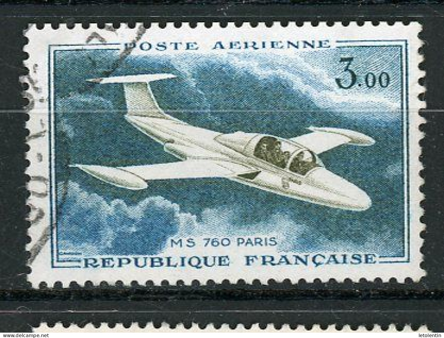 FRANCE -  POSTE AERIENNE - N° Yvert N° 39b OBL Bleu  Unicolore - 1927-1959 Matasellados