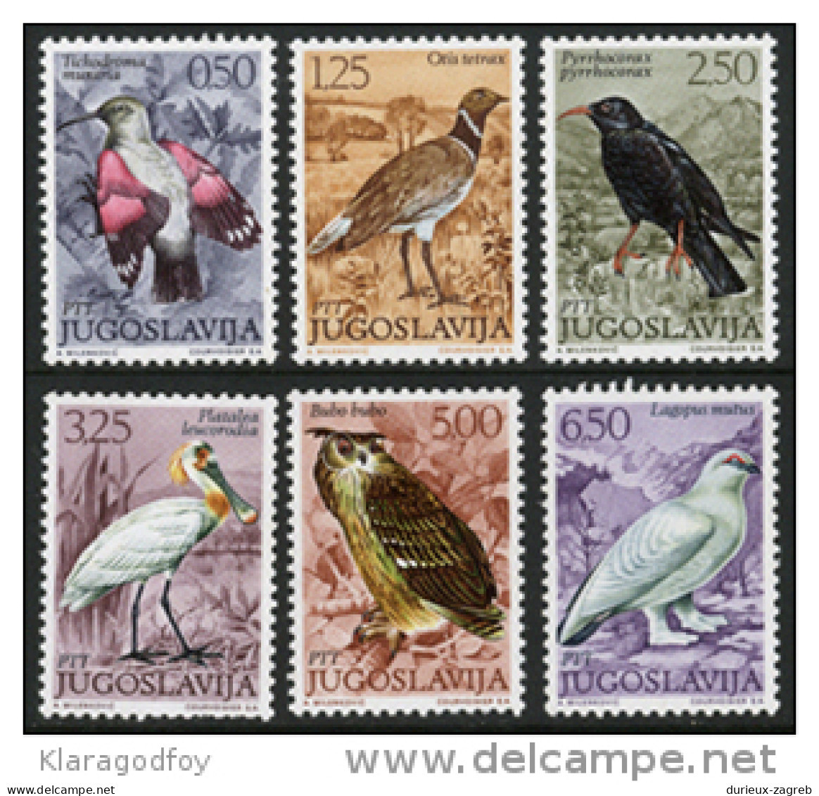 Yugoslavia 1972 Native Birds MiNr 1459-1464 MNH - Unused Stamps
