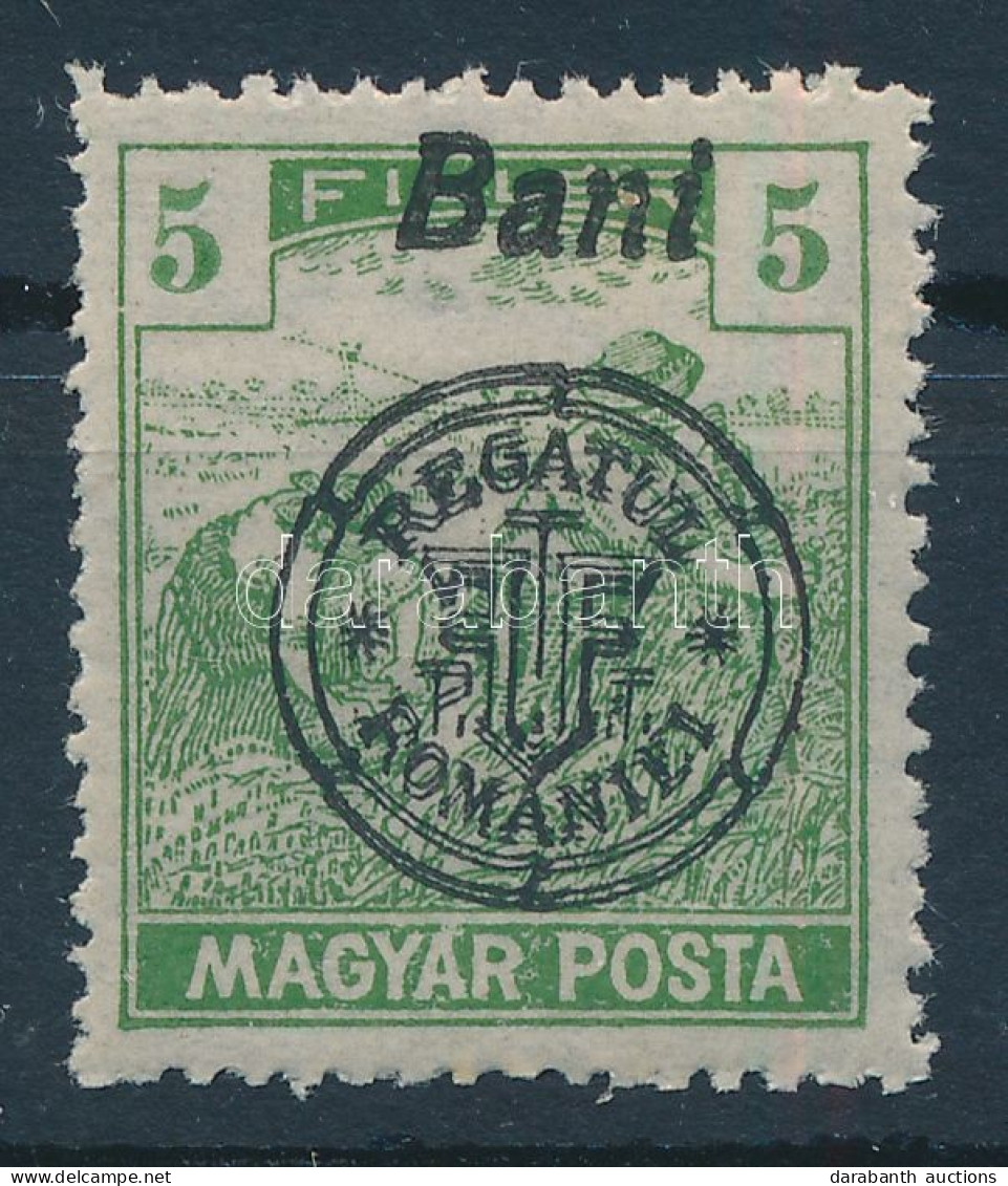 ** 1919 Magyar Posta 5f Kettős Felülnyomással / With Double Overprint Signed: Bodor - Andere & Zonder Classificatie
