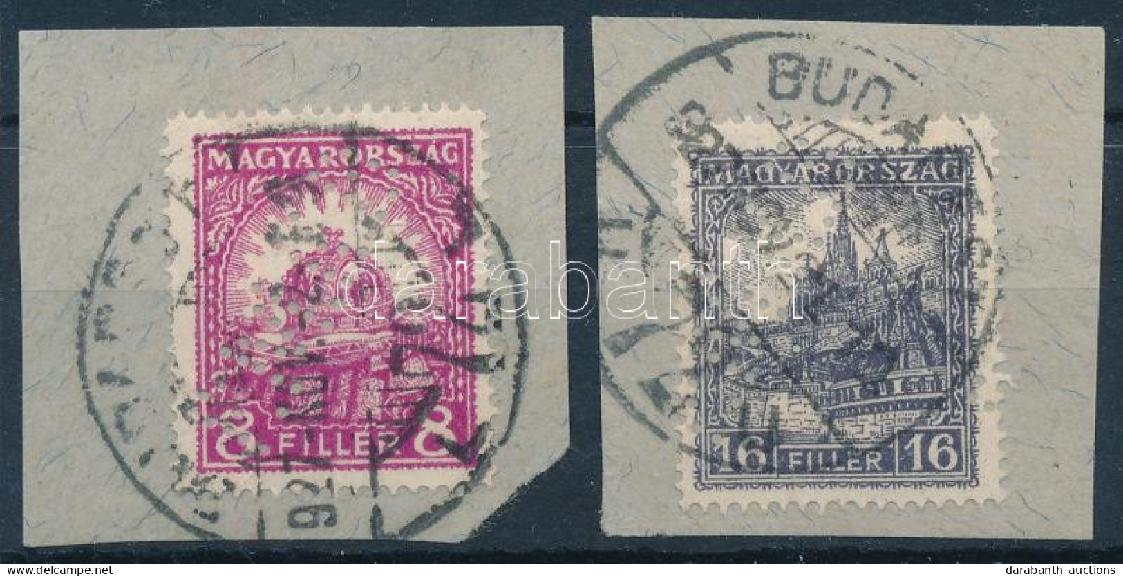 1926 Pengő-fillér 8f és 16f Hamisítványok A Posta Kárára / Mi 416, 418 Forgeries - Other & Unclassified