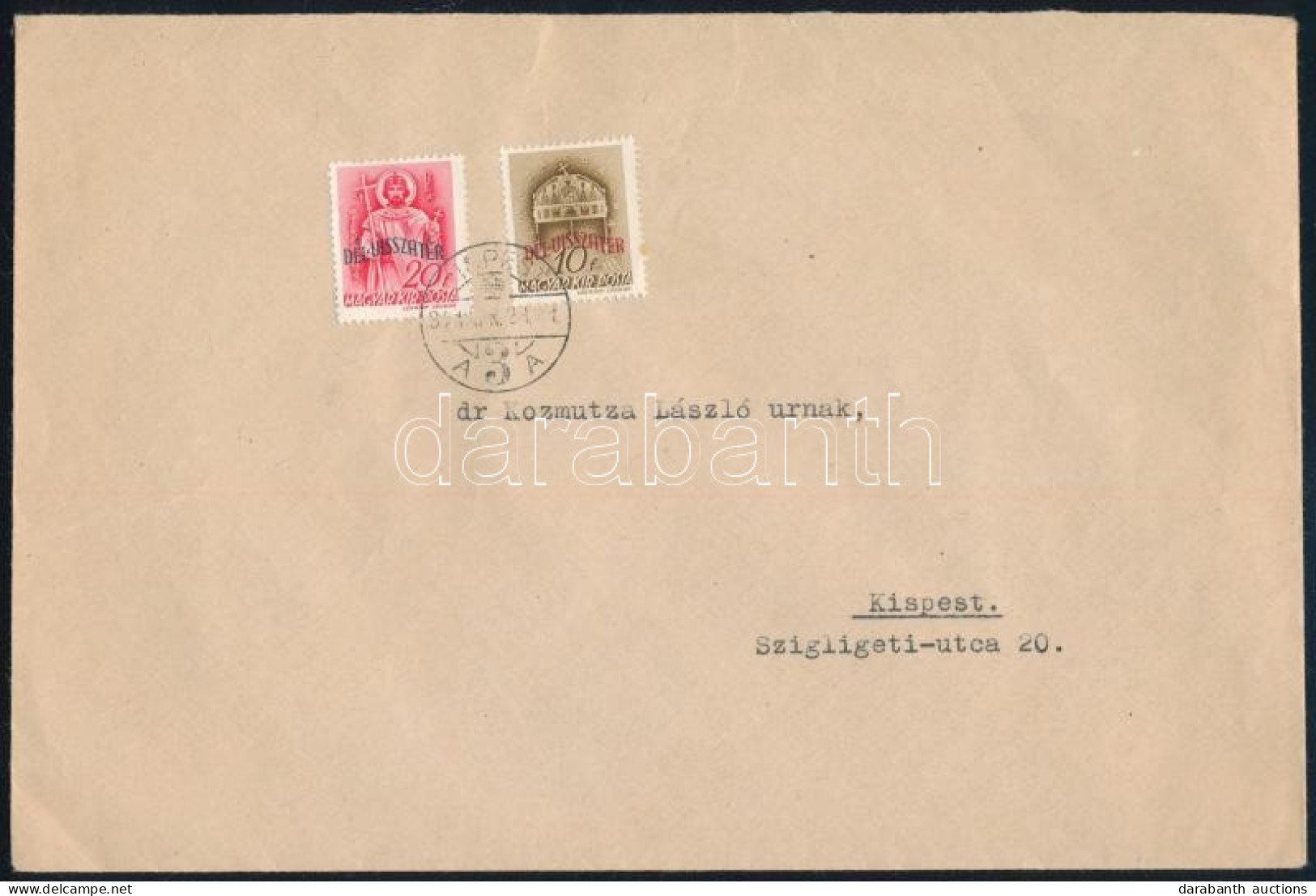 1941 Dél Visszatér Sor Helyi FDC-n, R! / Mi 655-656 On Local FDC "KISPEST" - Sonstige & Ohne Zuordnung