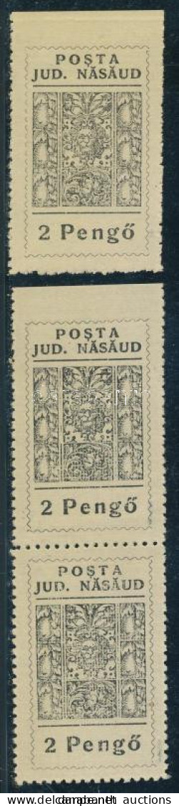 (*) Naszód 1945 2P Bélyeg és Pár Gyárilag Enyvezetlen Papíron. Signed: Bodor (9.000) - Andere & Zonder Classificatie