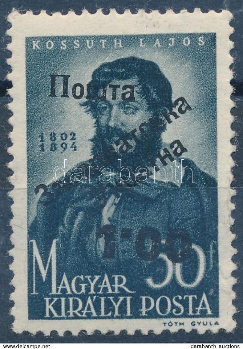 * Ungvár I. 1945 Kossuth 1.00/50f. Signed: Bodor (25.000) - Andere & Zonder Classificatie