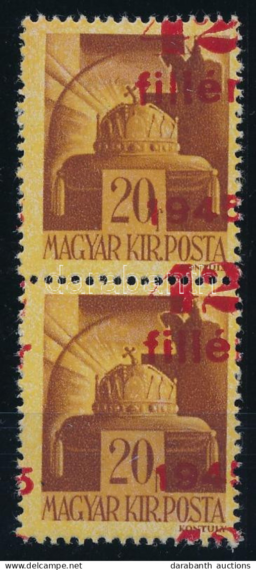 **, * 1945 Kisegítő 42f/20f Pár Elcsúszott Felülnyomással / Mi 791 Pair Shifted Overprint - Sonstige & Ohne Zuordnung