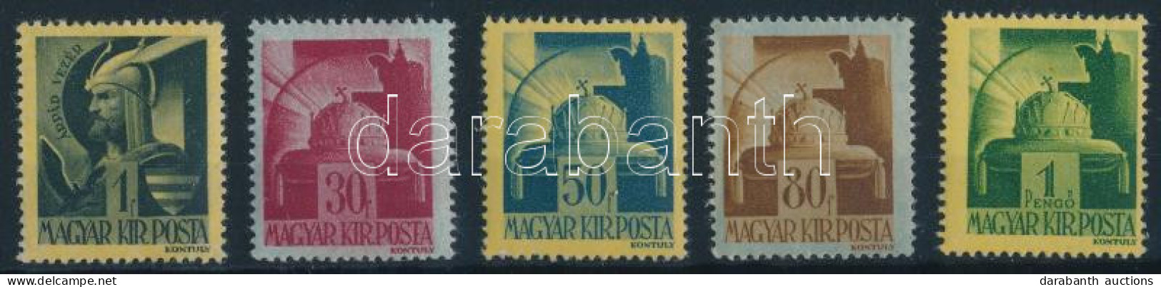 **, * 1945 5 Db Inflációs Bélyeg Felülnyomás Nélkül / Missing Overprint - Sonstige & Ohne Zuordnung