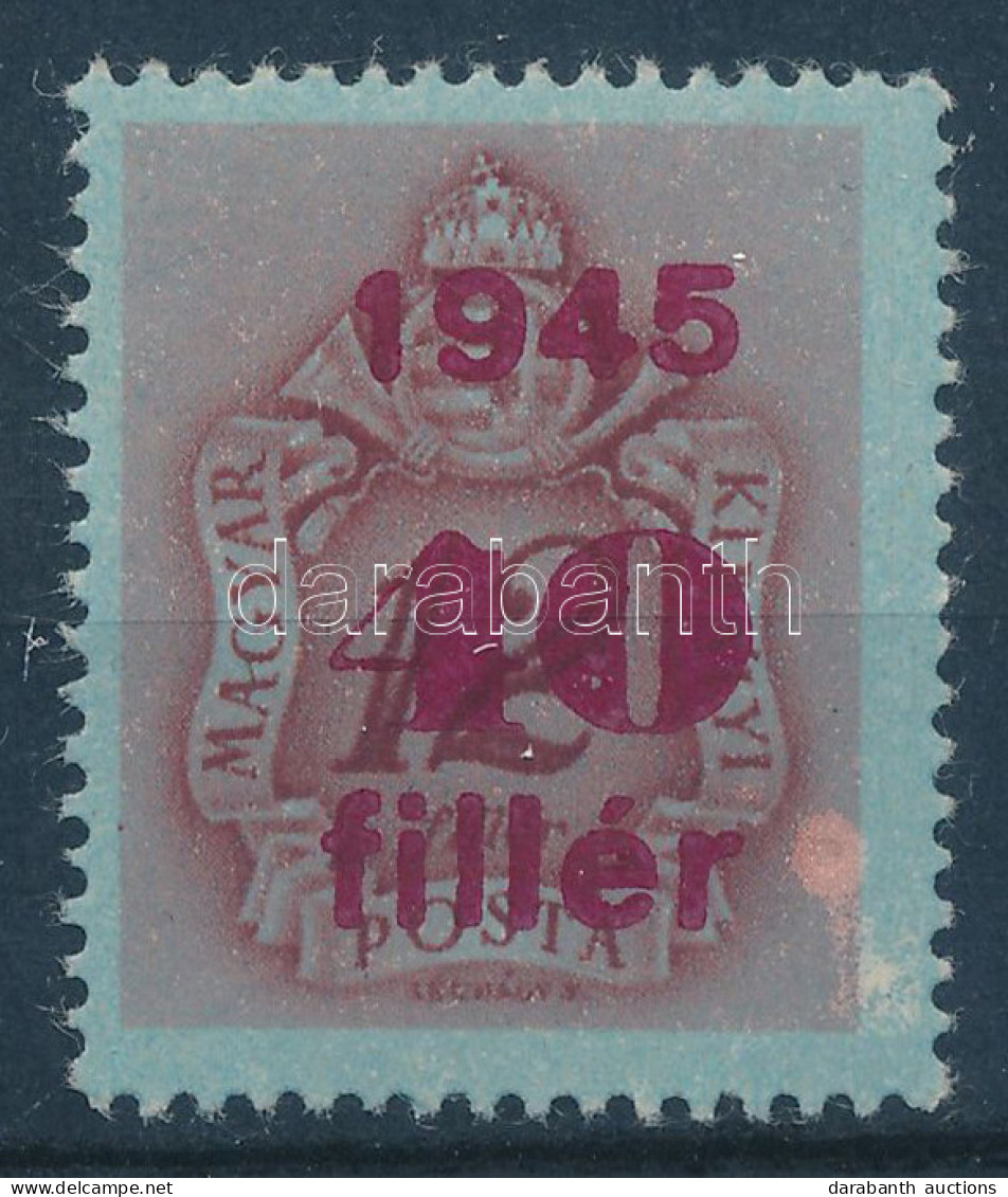 ** 1945 Kisegítő Portó 40f/12f érdekes Folt Az Alapnyomatban / Mi P 168 Burelage Error - Autres & Non Classés