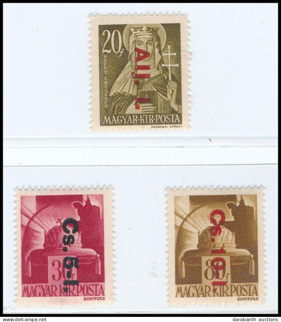 ** 1946 Visszavont Csomagpár + Alj.I./20f Tévnyomat Leitold Garancia Bélyegzéssel (26.000) / Mi 860, 861 + 857 I Plate V - Sonstige & Ohne Zuordnung