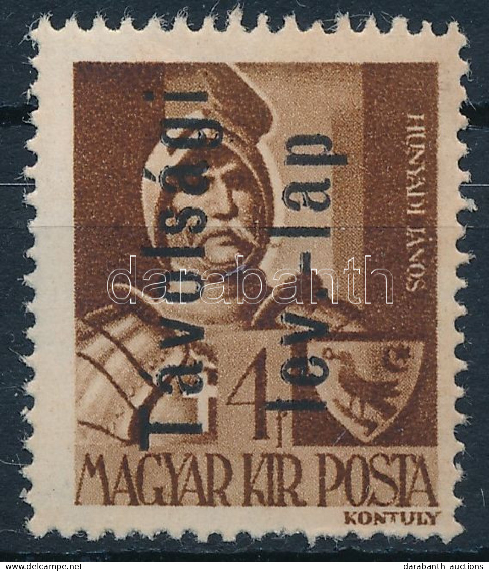 ** 1946 Betűs Távolsági Lev.-lap/4f Fordított Felülnyomással / Mi 873 With Inverted Overprint - Autres & Non Classés