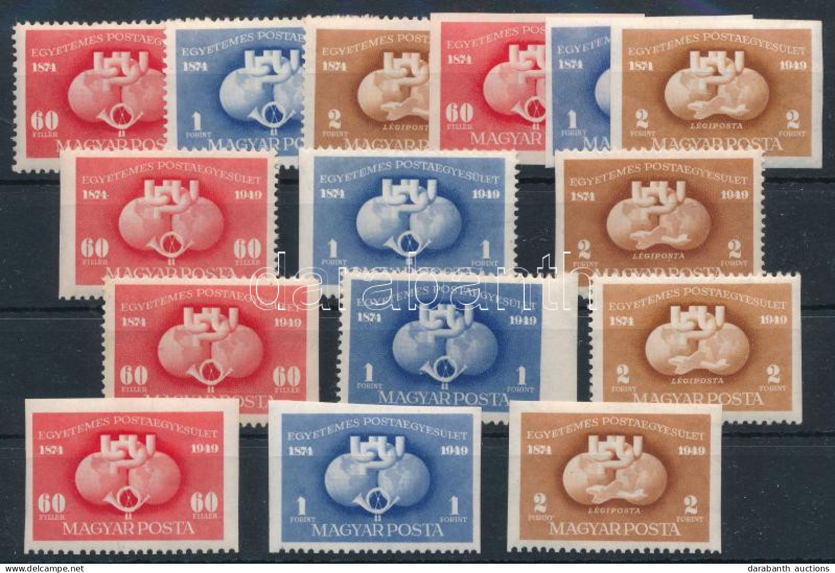 ** 1949 UPU 4 Klf Sor / 4 X Mi 1056-1058 - Autres & Non Classés