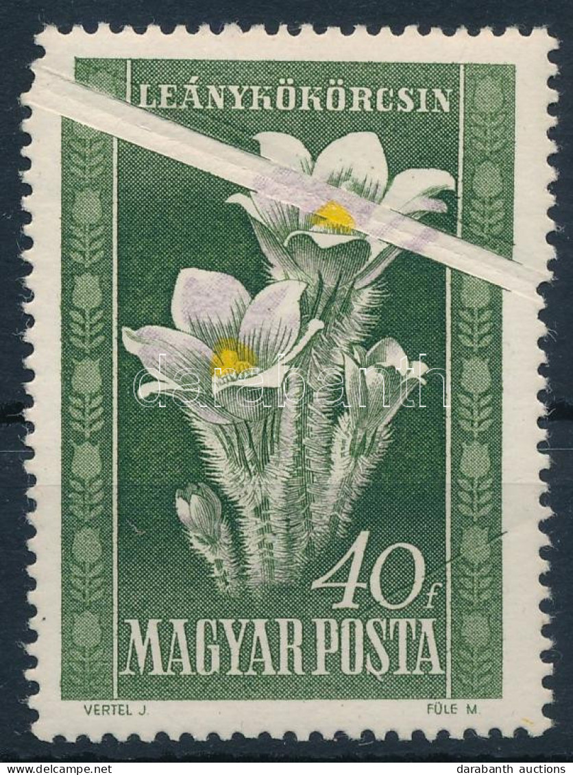 * 1950 Virág I. 40f óriási Papírránccal / Mi 1113 With Large Paper Crease - Other & Unclassified