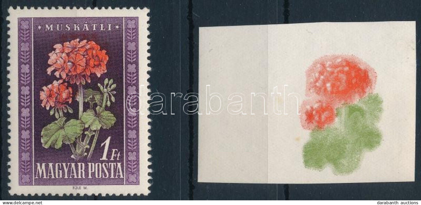 ** 1950 Virág I. 1Ft Fázisnyomat A Virág Színeivel / Mi 1115 Phase Print - Sonstige & Ohne Zuordnung