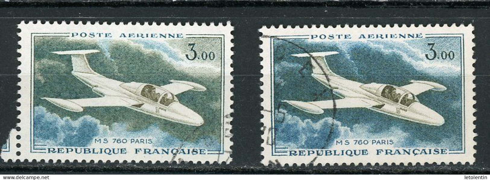 FRANCE -  POSTE AERIENNE - N° Yvert N° 39+39b OBL - 1927-1959 Usati