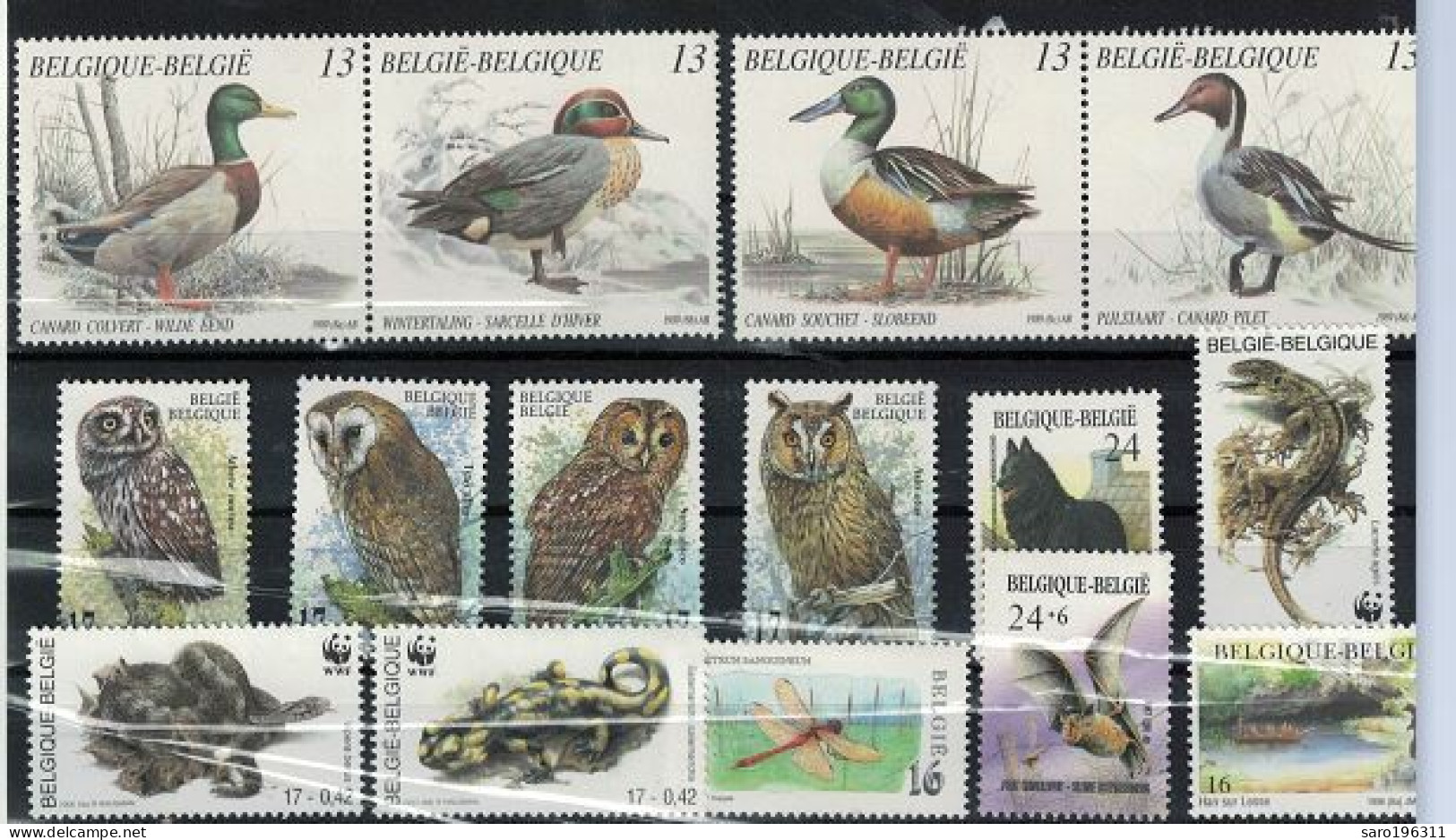 - 50 %  SOUS FACIALE /  LOT  ANIMAUX ** / MNH  734 FB  à - 50 % =  367 FB = 9,10 Euro  ( 4 Scan ) - Collections