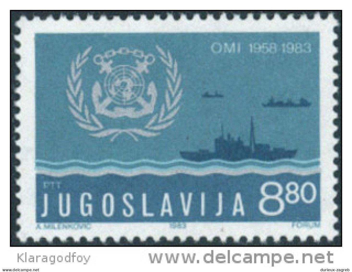 Yugoslavia 1983 Maritime Transport MiNr 1976 MNH - Ungebraucht