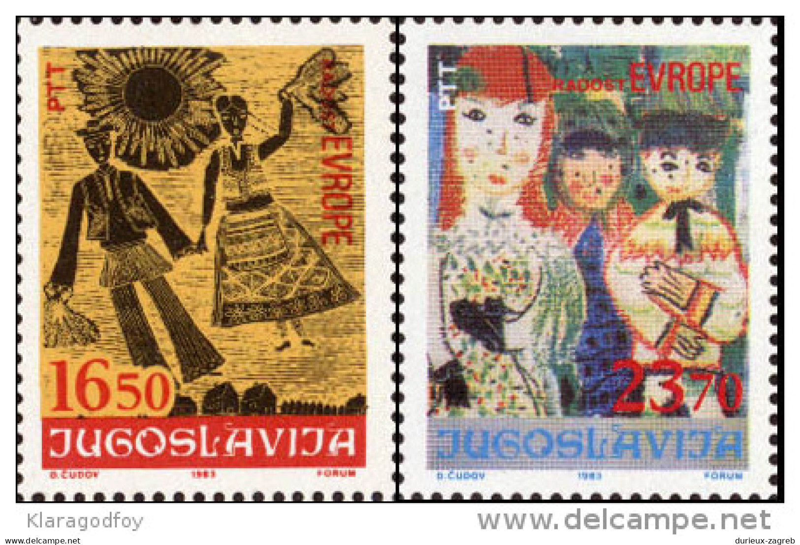 Yugoslavia 1983 Children's Drawings MiNr 2002-2003 MNH - Neufs