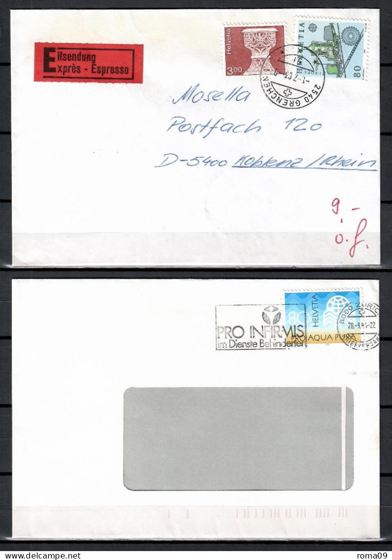 Schweiz, 5 Briefe Nach Deutschland; E-107 - Storia Postale