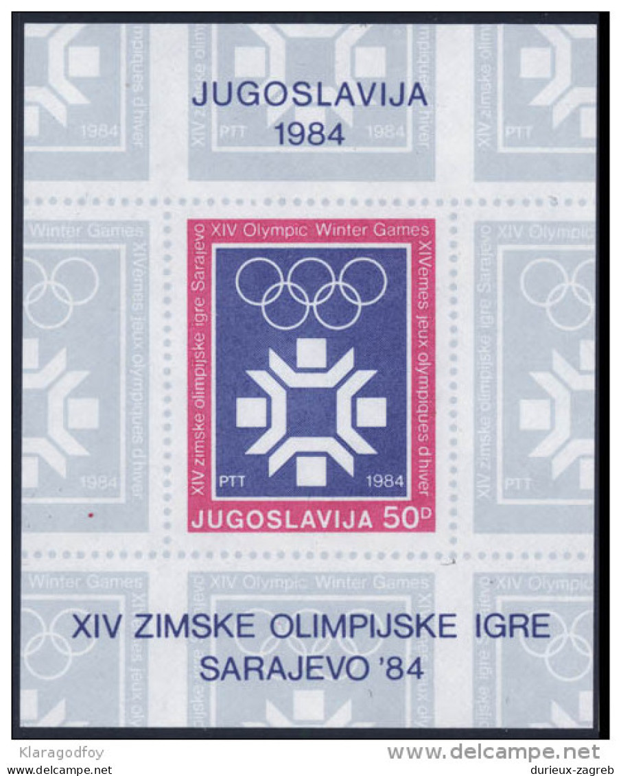 Yugoslavia 1983 Winter Olympic 1984 - Sarajevo MiNr Block 22 MNH - Ungebraucht