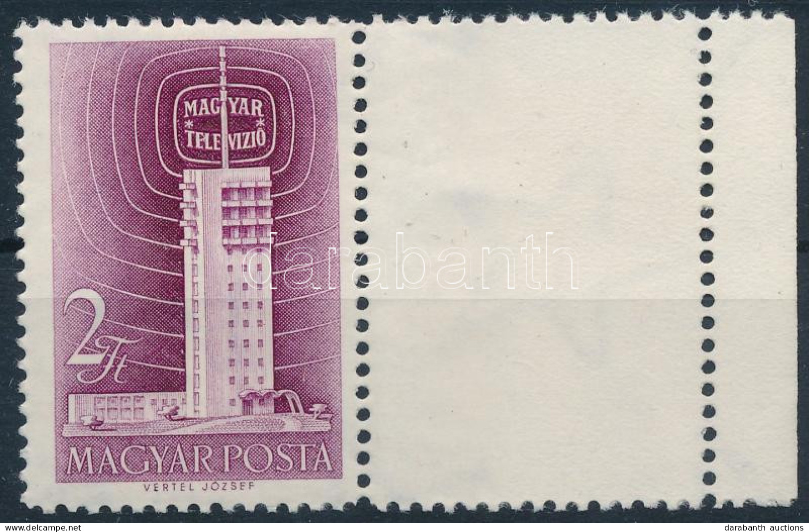 ** 1958 Televízió Jobb Oldalon üres Mezővel / Mi 1511 Blank Field On The Right Side - Altri & Non Classificati