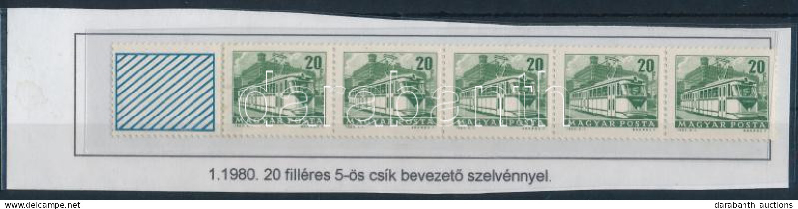 ** 1964 Közlekedés Tekercsbélyeg 20f 5-ös Csík Bevezető Szelvénnyel - Other & Unclassified