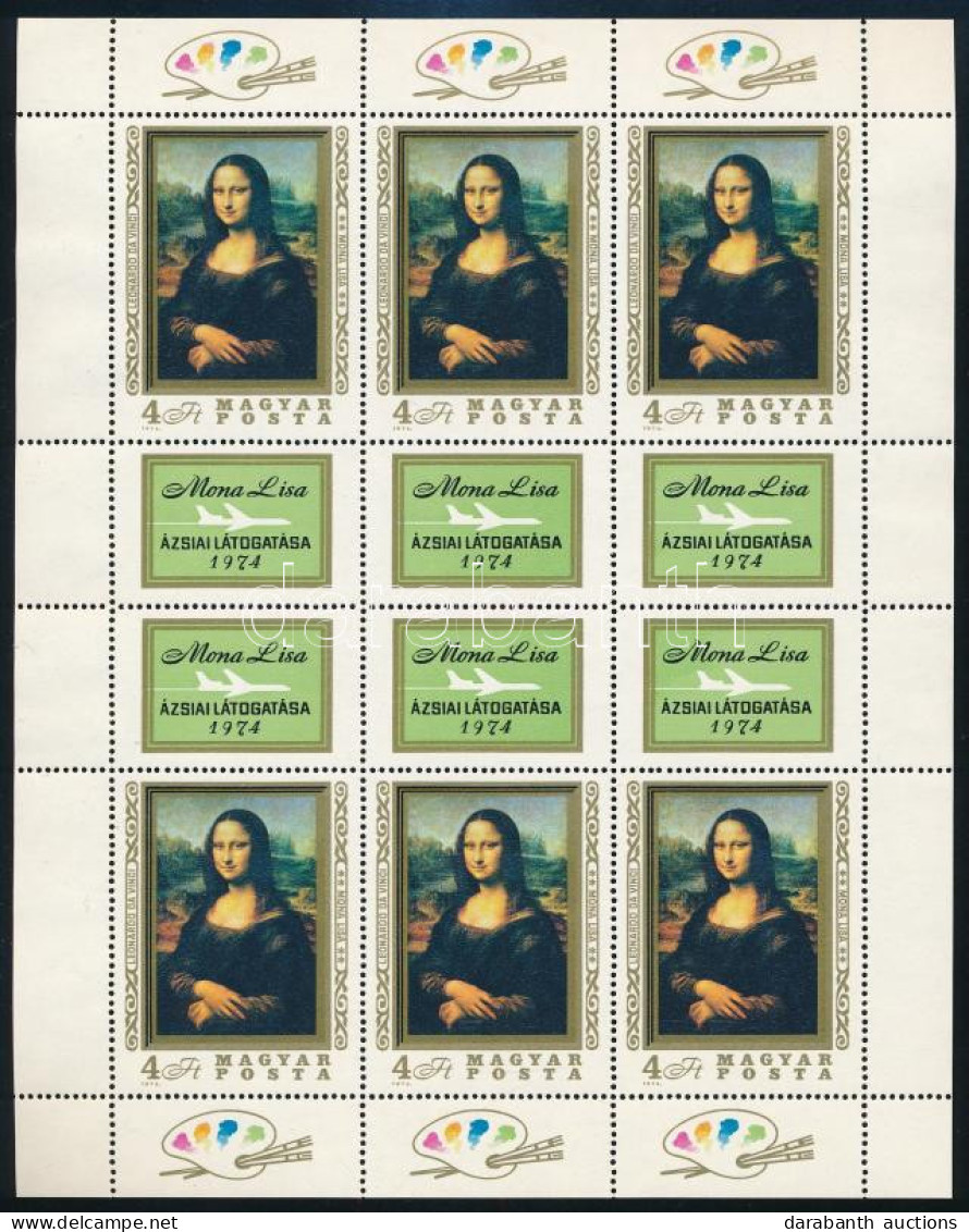 ** 1974 Mona Lisa Kisív (13.000) / Mi 2940 Mini Sheet - Other & Unclassified