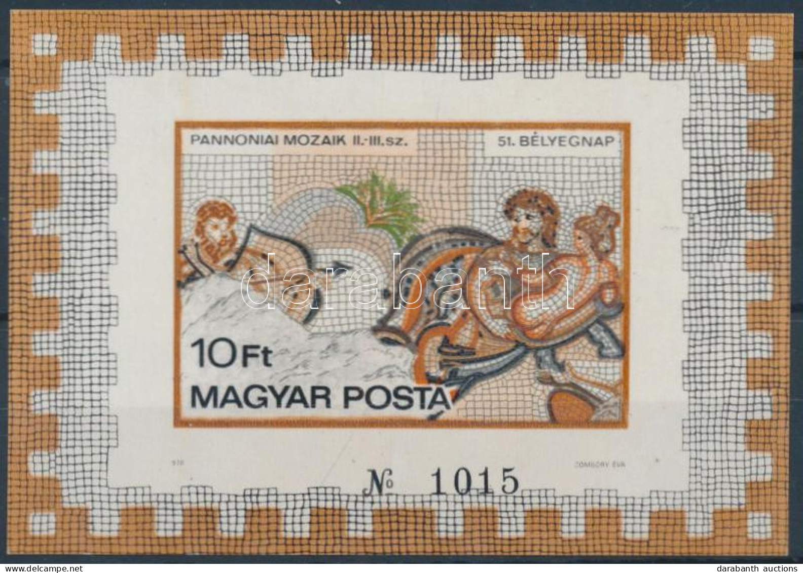 ** 1978 Pannóniai Mozaikok Vágott Blokk (25.000) / Mi 134 Imperforate Block - Autres & Non Classés