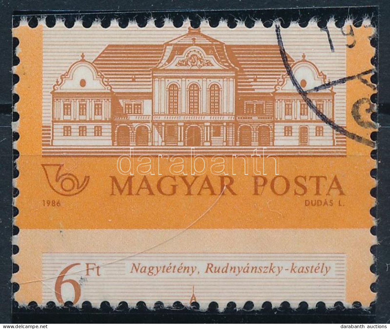 O 1986 Kastélyok 6Ft Elfogazva / Strongly Shifted Perforation - Other & Unclassified