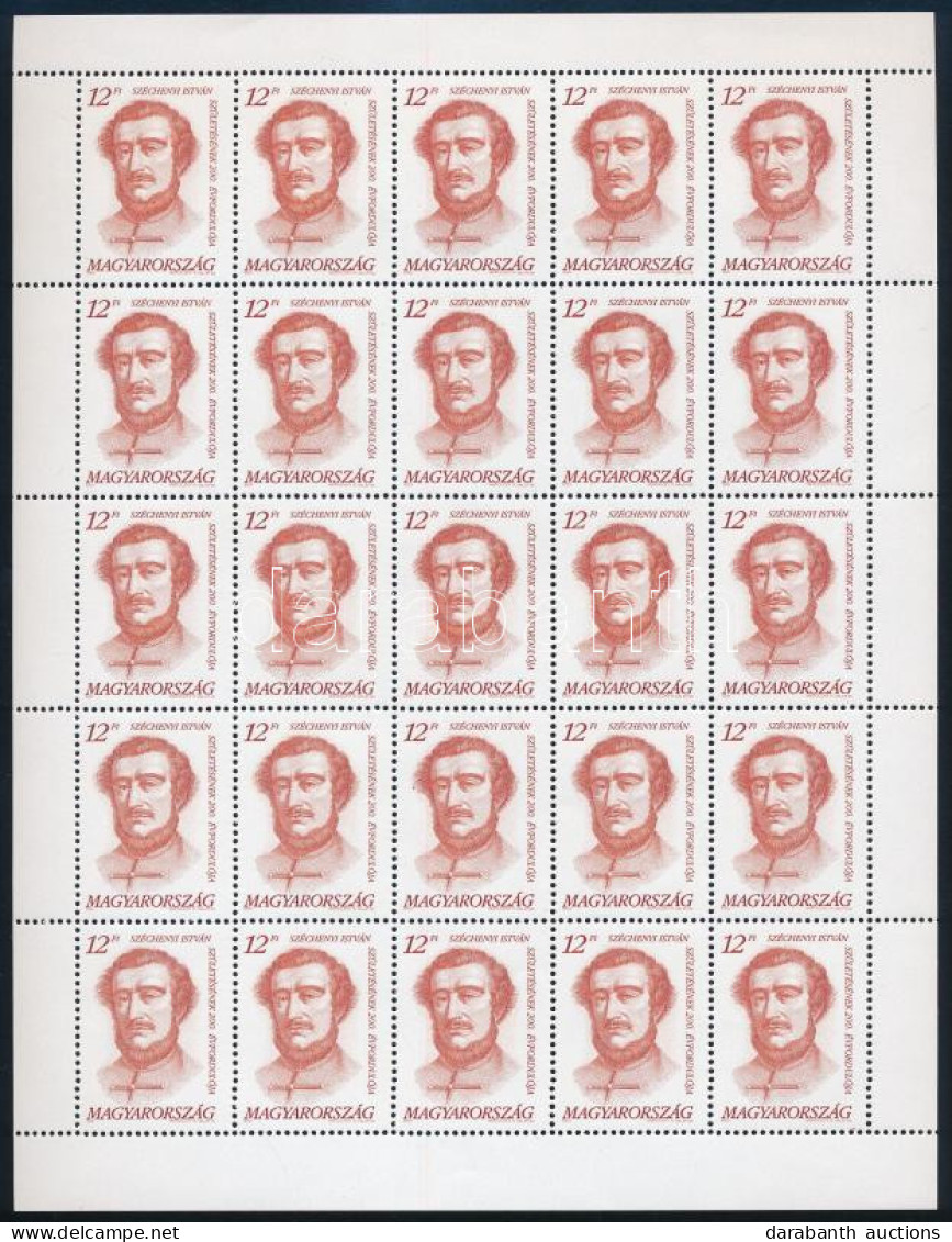 ** 1991 Gróf Széchenyi István (II.) Teljes ív / Mi 4161 Complete Sheet - Autres & Non Classés