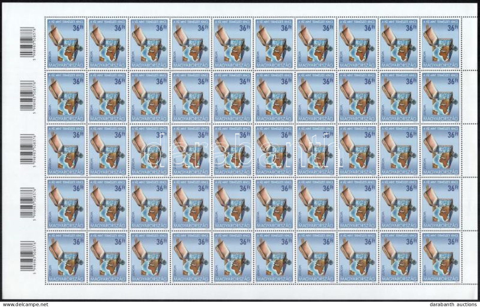 ** 2001 Europa CEPT: A Víz Mint Természeti Kincs Hajtatlan Teljes ívsor / Mi 4674-4675 Complete Sheets - Sonstige & Ohne Zuordnung