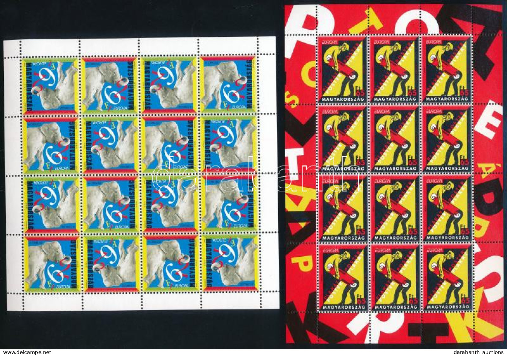 ** 2002-2003 Europa CEPT Cirkusz és Plakátművészet Teljes ívek (13.000) / Mi 4727 + 4800 Complete Sheets - Sonstige & Ohne Zuordnung