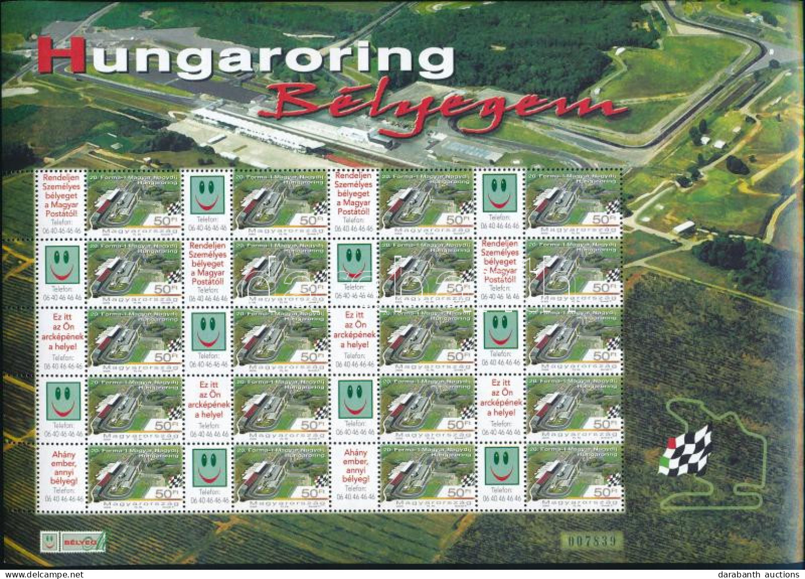 ** 2005 Hungaroring Bélyegem Promóciós Sorszámozott Teljes ív / Mi 5042 Complete Sheet - Andere & Zonder Classificatie