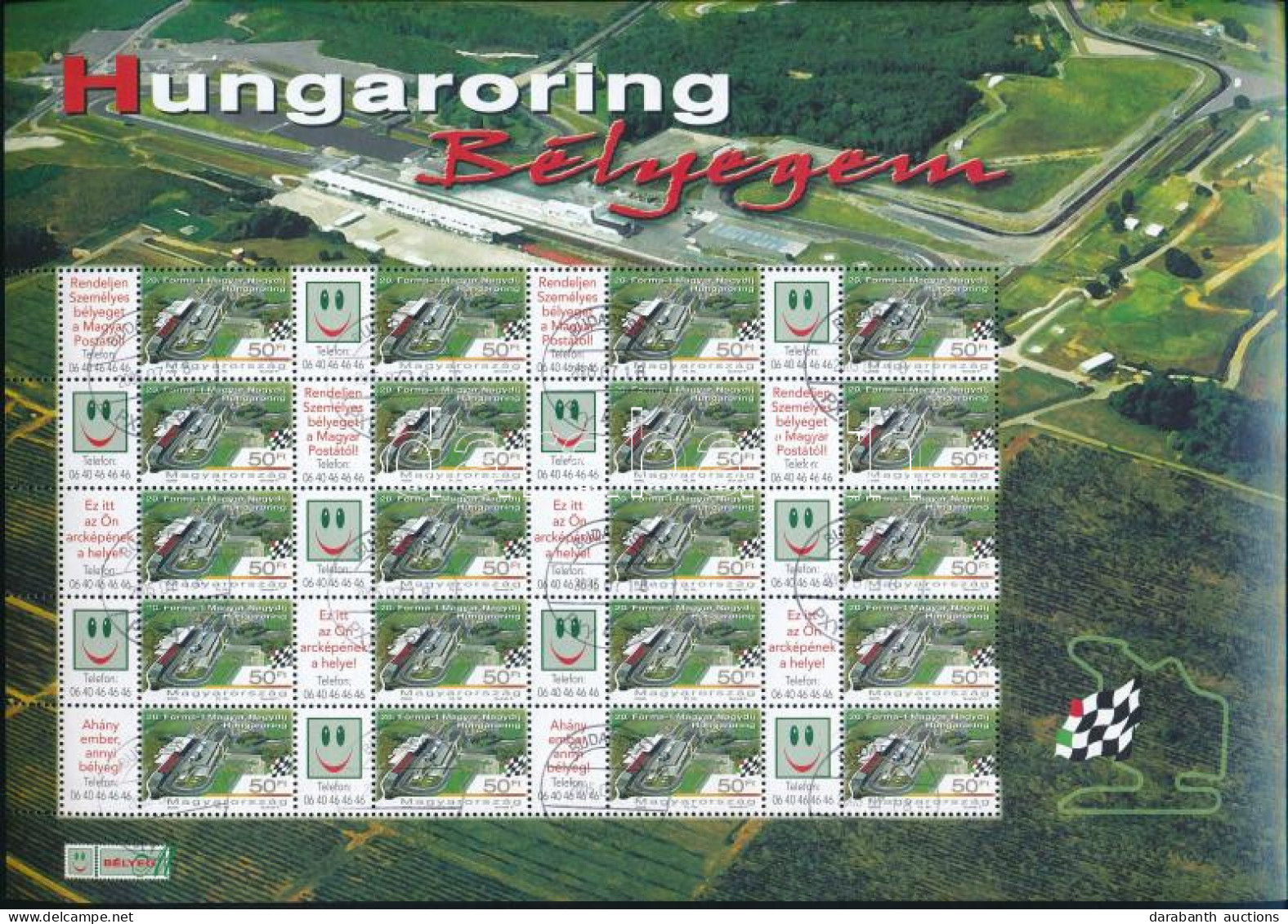 O 2005 Hungaroring Bélyegem Promóciós Teljes ív Sorszám Nélkül / Mi 5042 Complete Sheet - Sonstige & Ohne Zuordnung