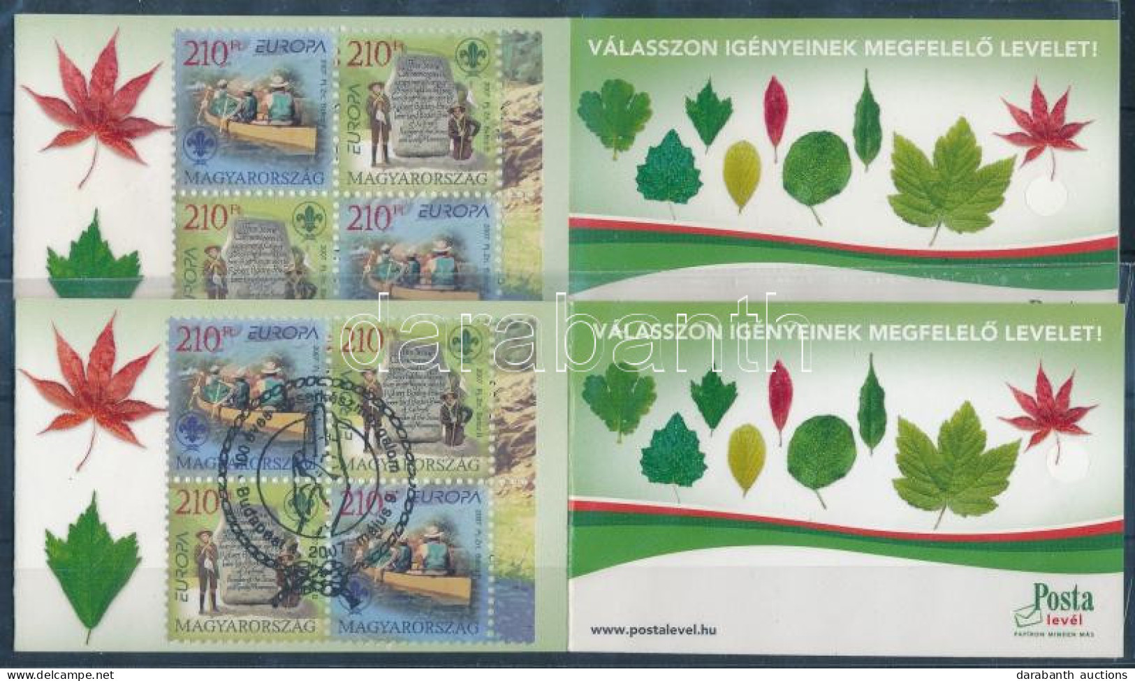 **, O 2007 Europa CEPT Cserkészet 2 Db Bélyegfüzet / 2 X Mi 5186-5187 Stamp Booklets RR! - Other & Unclassified