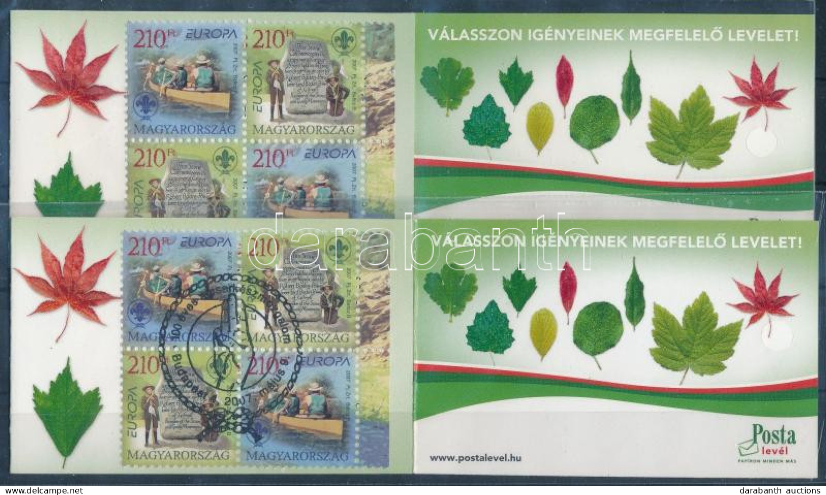 **, O 2007 Europa CEPT Cserkészet 2 Db Bélyegfüzet / 2 X Mi 5186-5187 Stamp Booklets RR! - Andere & Zonder Classificatie