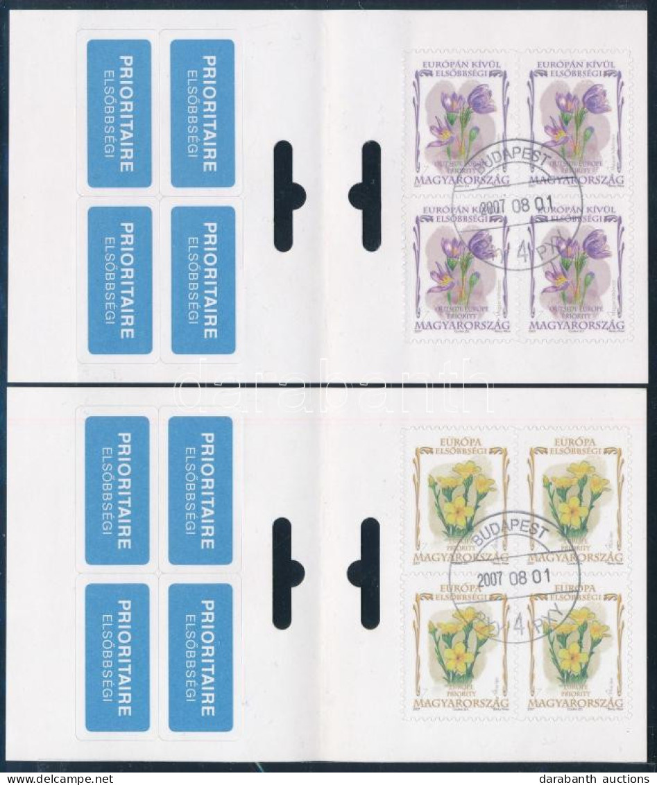 O 2007 Virág (XIII.) 2 Klf Bélyegfüzet / Mi 5245-5246, 2 Different Stamp Booklets - Andere & Zonder Classificatie