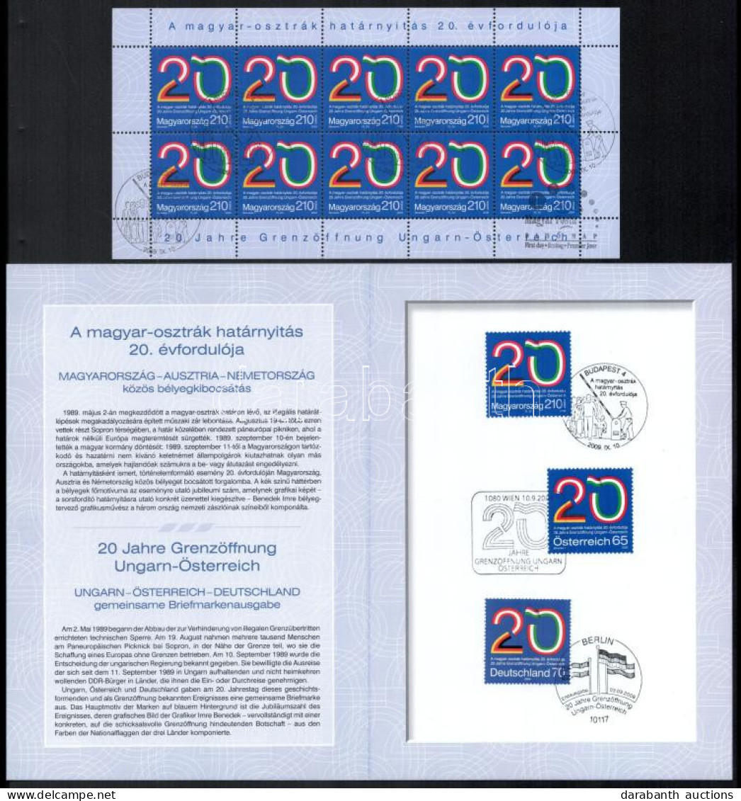 O 2009 A Magyar-osztrák Határnyitás 20. évfordulója Kisív + Emléklap / Mi 5383 Mini Sheet And Souvenir Card - Andere & Zonder Classificatie