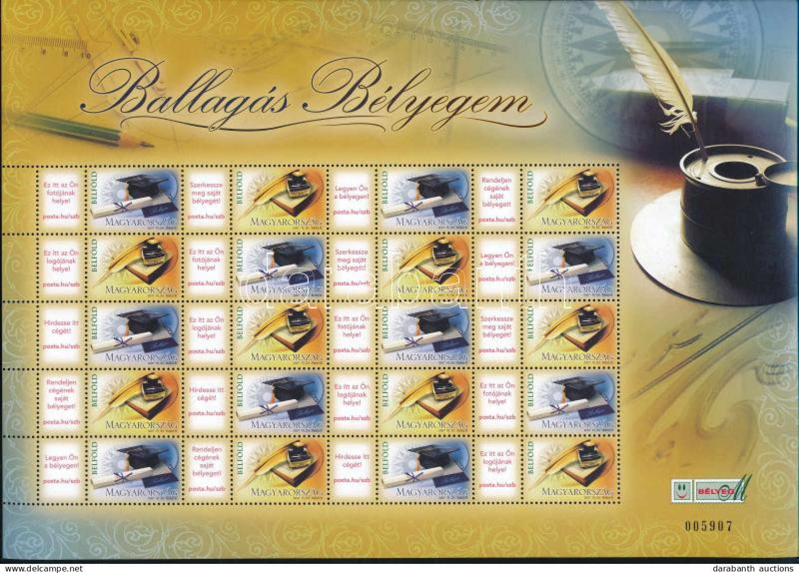 ** 2018 Ballagás Bélyegem (II.) - Tintatartó Teljes ív A Magyar Posta Saját Reklám Célú Kiadása (40.000) / Mi 5159-5160  - Otros & Sin Clasificación