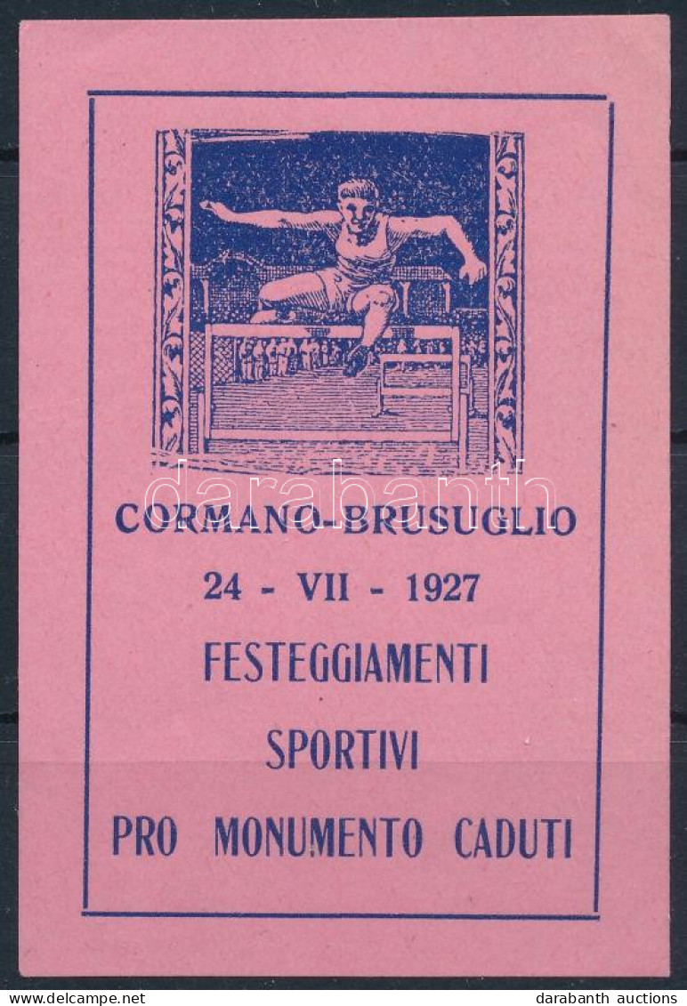 (*) 1927 Magyar-olasz Mérkőzés Emlékére Emlékív - Sonstige & Ohne Zuordnung