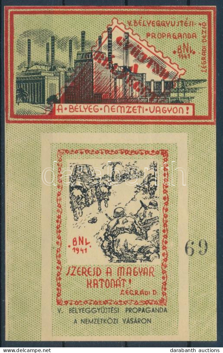 ** 1941/4abbI BNV Bélyeggyűjtési Propaganda Emlékív (6.000) / Souvenir Sheet - Autres & Non Classés